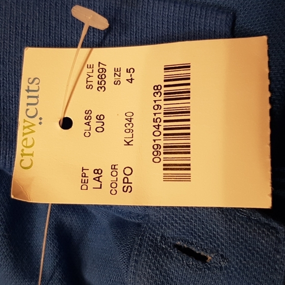 Crewcuts boys size 4-5 light blue polo shirt size New - Picture 3 of 4